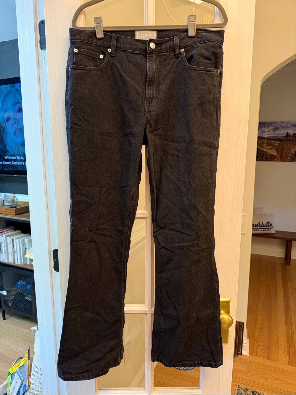 Everlane Black Slouch Bootcut Jeans